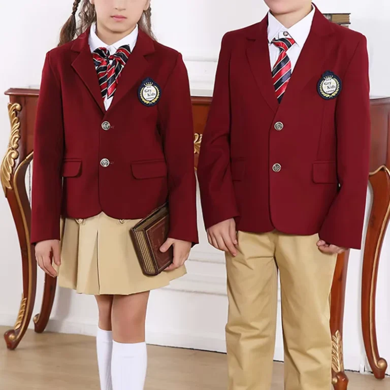 Childrens-Kindergarten-and-Primary-School-Uniform-Maroon-Blazer-and-Dress