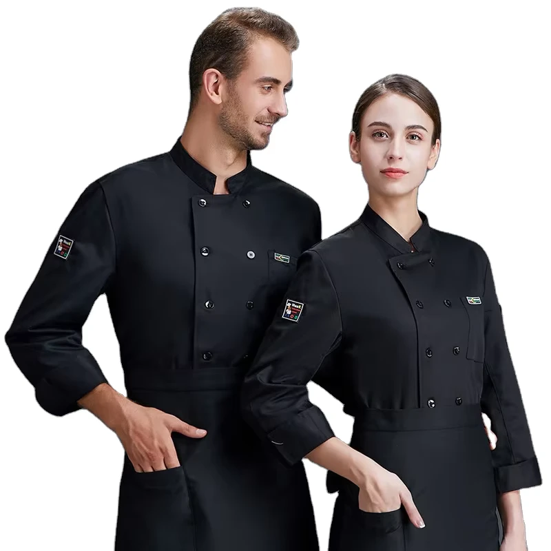 China Factory Long and Short Sleeve Restaurant Chef Kitchen Uniform Waiter Uniform Fabric Designs Chef Kitchen Jacket