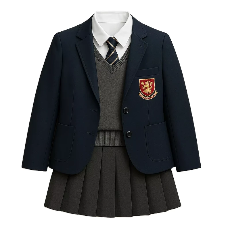 China School Uniforms for Children, 100% Polyester, Unisex, ODM for Primary and Private Schools