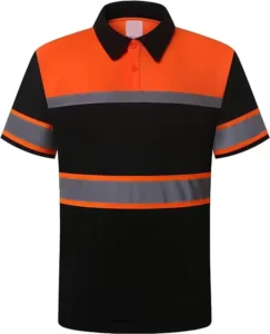 Class 2 Hi-Vis Reflective Safety Polo Shirt, Short Sleeve, Road Construction