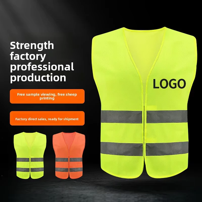 Class 2 High-Vis Waterproof Breathable Reflective Safety Vest for Construction and Sanitation Workers