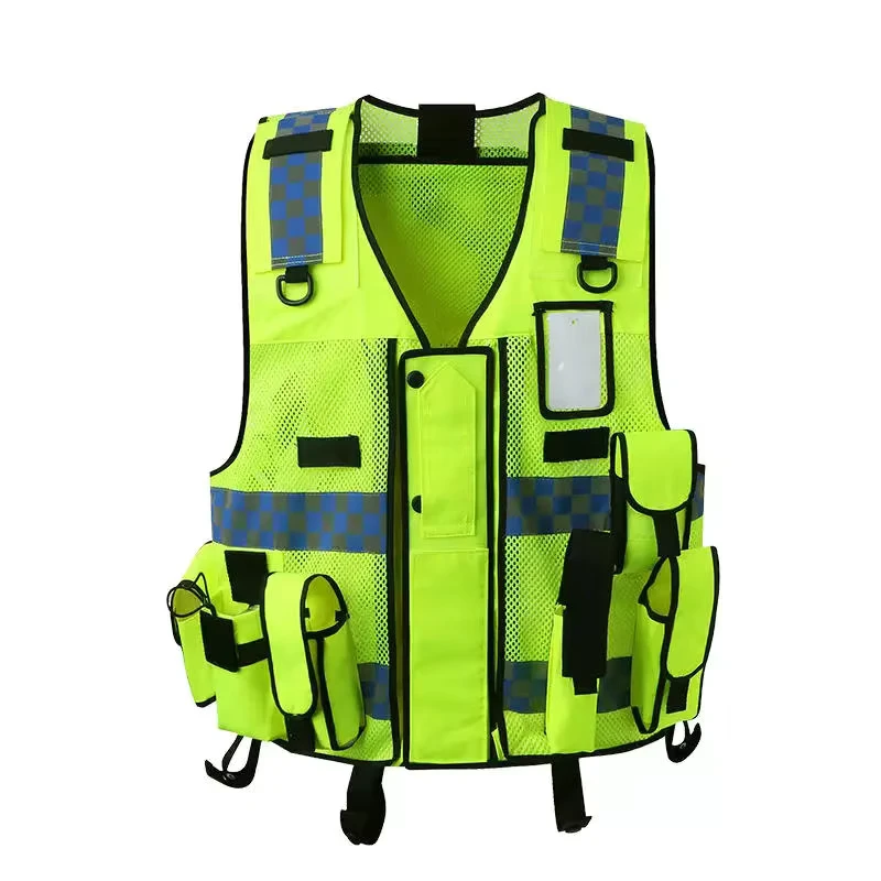 Class 2 High Visibility Custom Logo Industrial Construction Reflective Safety Vest