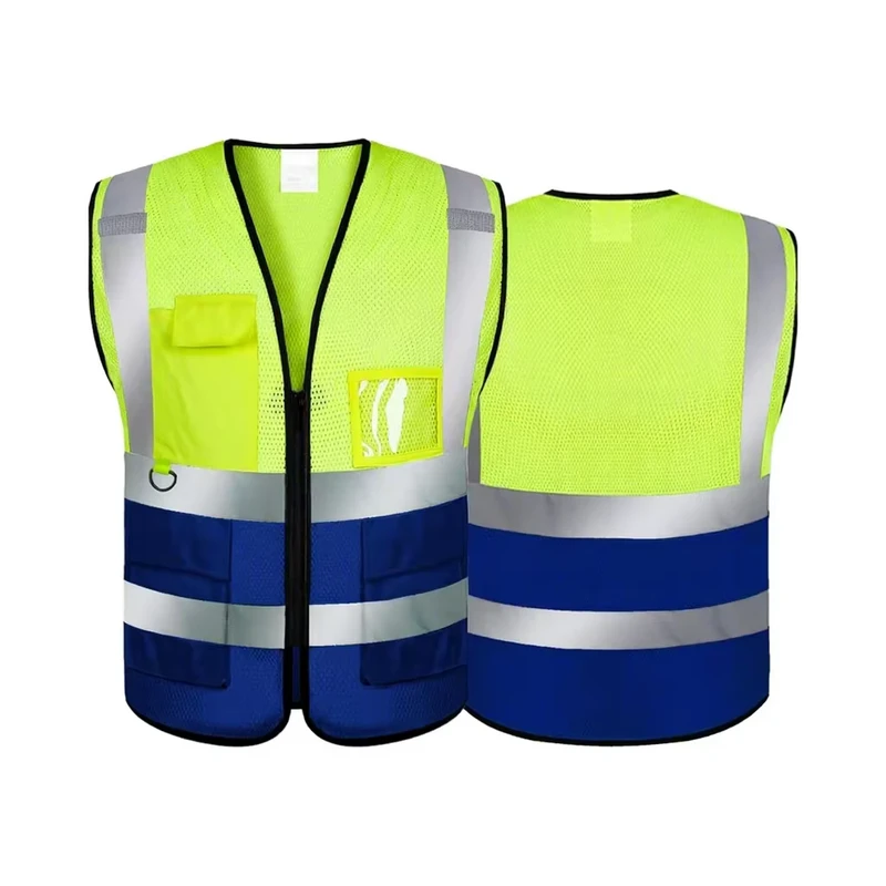 Class 2 High-Visibility Reflective Safety Vest for Outdoor Protective Workwear