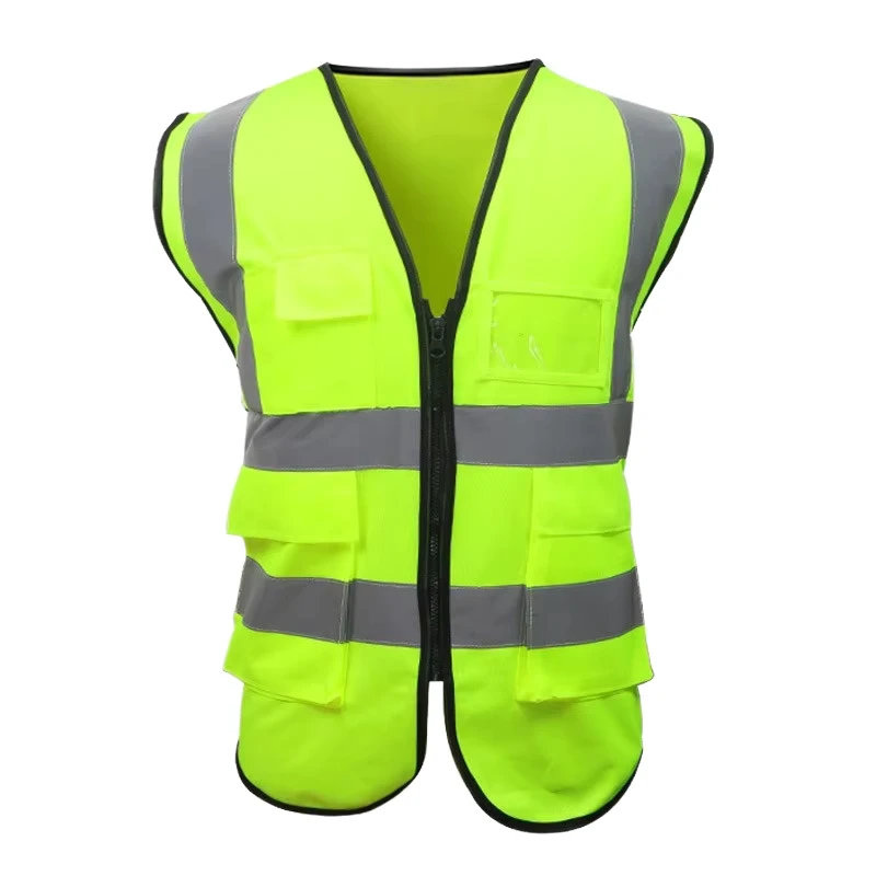 Class 2 Waterproof Polyester Reflective Work Vest High Visibility Safety Waistcoat for Construction Workers