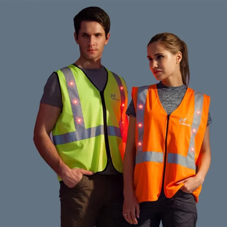 Class-2-Waterproof-Red-Light-Flashing-Hi-Vis-LED-Reflective-Safety-Vest-for-Worker-Security-Construction