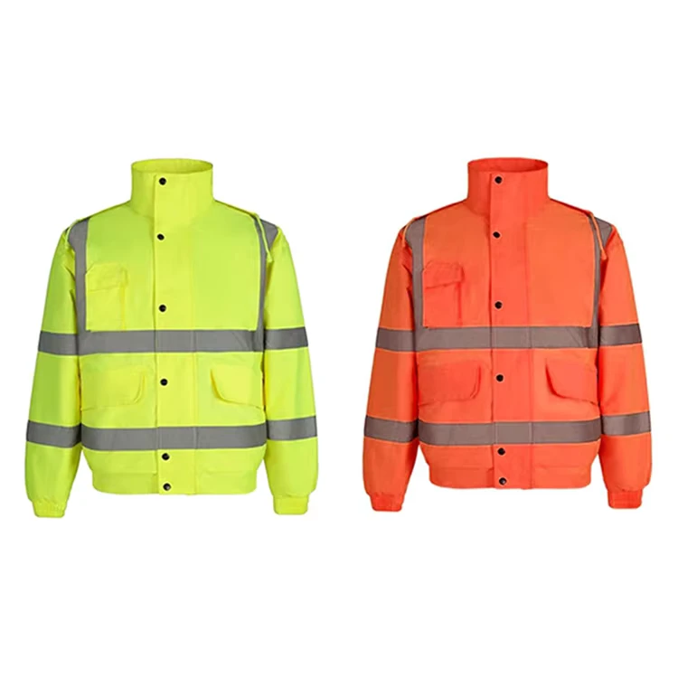 Class 3 Customized Warm Thick Winter Industrial Mining Construction High Visibility Construction Work Safety Jackets for Men