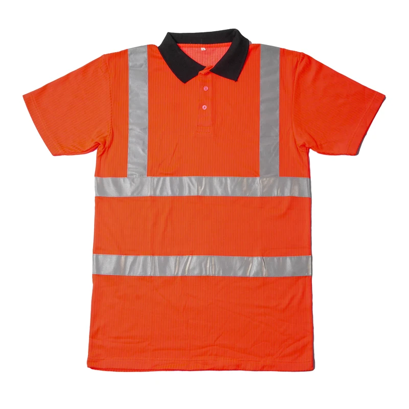 Class 3 FR Polo Shirt Hi Vis Anti Static Flame Retardant Reflective Safety Customized Logo