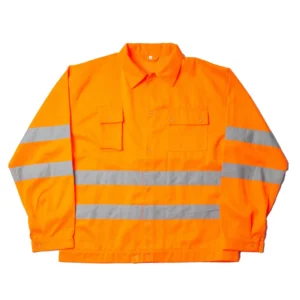 Class 3 Hi Vis Taped Twill Cotton Long Sleeve Reflective Safety Shirt with Customized Logo
