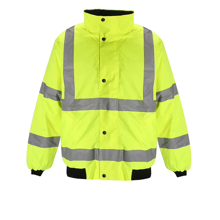 Class 3 High Visibility Reflective Winter Bomber Jacket Hi Vis Waterproof Safety Clothing