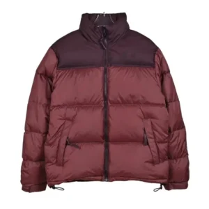 Classic Custom Winter Puffer for Men Hooded Collar Premium Canvas Fabric Waterproof Breathable Front Logo Face