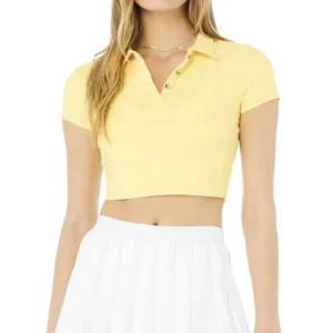 Classic Fitted T Shirt Custom Women Polo T Shirt Pure Cotton Golf Polo T Shirts Plain Cropped for Women