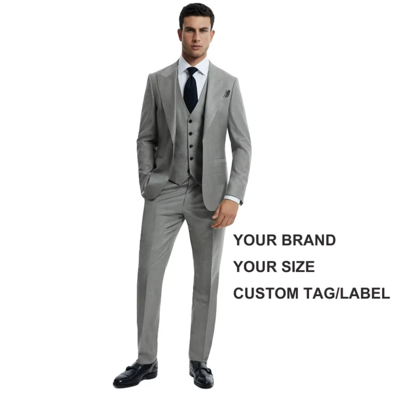 Classic-Mens-Slim-Fit-Blazer-Pants-Grey-Costume-Wedding-Prom-Parties-Custom-Groom-Tuxedos-Peaked-Lapel-3-Pcs-Classic-Men-Suits