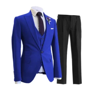 Classic Peaked Lapel Men Suits for Wedding Blazers 3 Pieces Business Terno Masculino Slim Fit Male Tuxedos Groom Wear Prom