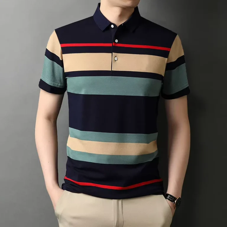Classic-Polo-Shirt-Collared-Short-Sleeve-Casual-and-Business-Wear