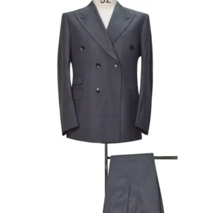 Classic Style Men’s Business Suit 2-Piece Bespoke Slim Fit Plus Size Pleated Breathable Waterproof Woolen Single Breasted