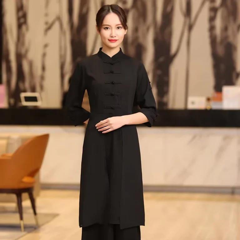 Classical-Royal-Tea-House-Uniform-Robe-Restaurants-Coat-Hotel-Waiter-Waitress-Uniform