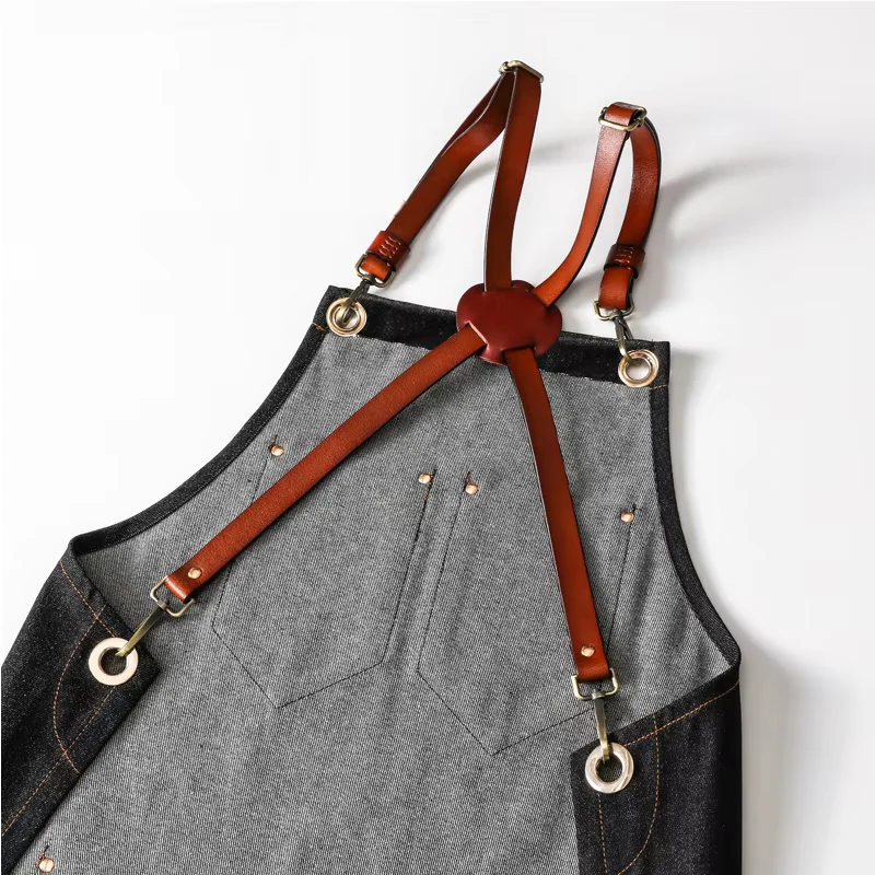 Cleaning Gadgets Kitchen Apron For Restaurants Custom Logo Barista Chef Uniform Work Bar Cafes Shop Kitchen Restaurant Apron