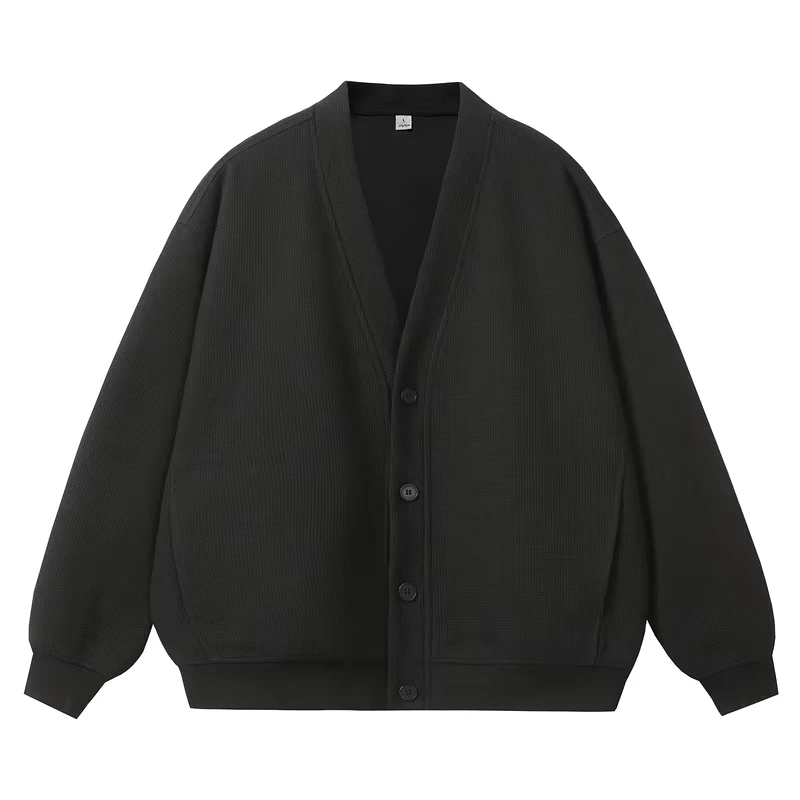 Clothing Manufacturer Customized Logo OEM & ODM Botton SweaterKnit Men's Loose Fashion Cardigan Cotton Hoodie Sweater