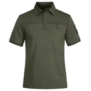 Clothing Manufacturers Custom Men’s Summer Tactical Short Sleeve Golf Polo Shirt with Pocket