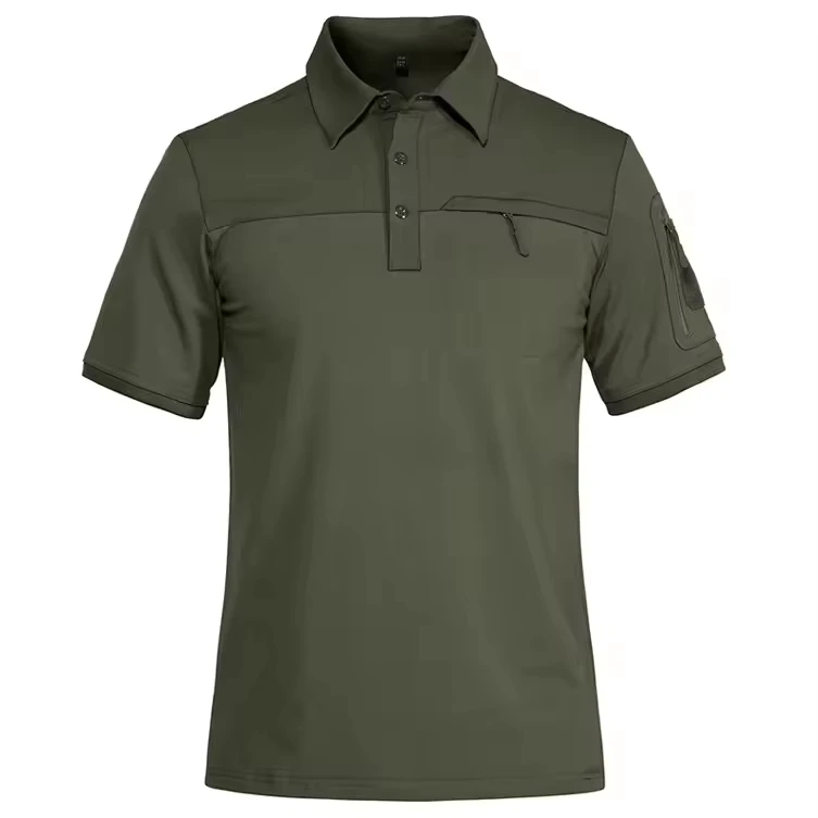 Clothing Manufacturers Custom Men's Summer Tactical Short Sleeve Golf Polo Shirt with Pocket