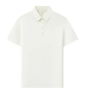Collarless Short-Sleeve 100% Cotton Twill Workwear Uniform T-Shirt