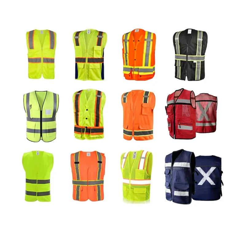 Colored-Security-Workwear-Hi-Vis-Reflective-Safety-Vest-Multiple-Sizes