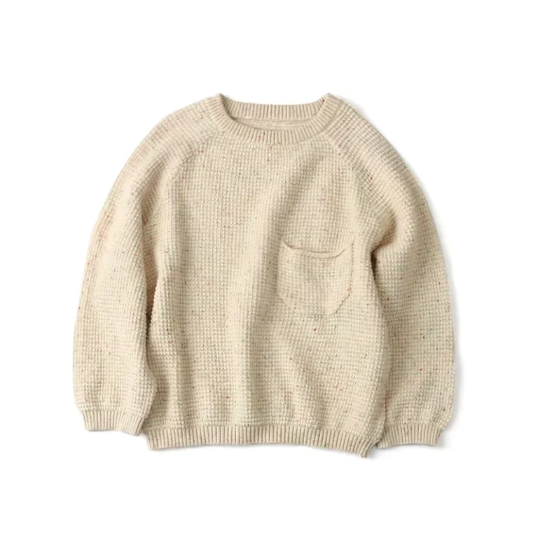 Colorful-Dot-Raglan-Sleeve-O-Neck-Girls-Baby-Knit-Sweater