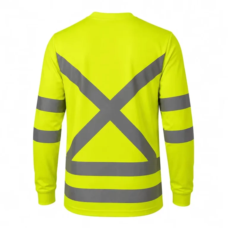 Comfortable-Custom-Construction-Shirts-Hi-Vis-Security-Shirt-Safety-T-Shirt-Reflective-Tshirt-for-Night-Road-Logistics-Workers