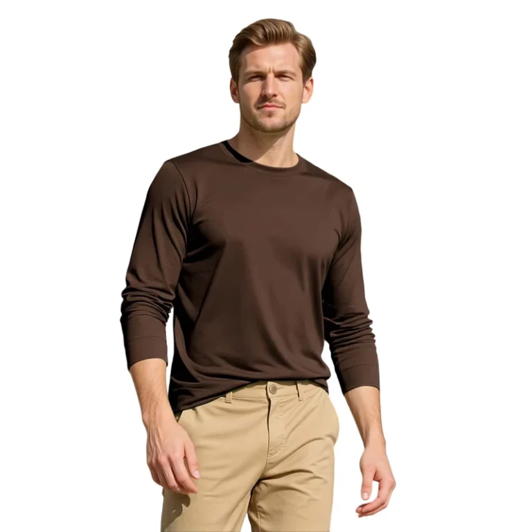 Comfortable-Mercerized-Fabric-Custom-Logo-Long-Sleeve-Cotton-Tshirts-For-Men