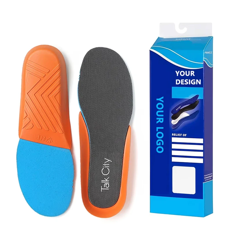 Comfortable Unisex Sports Shoe Insoles with Arch Supports Shockproof Breathable Cotton EVA Material and Cushioning