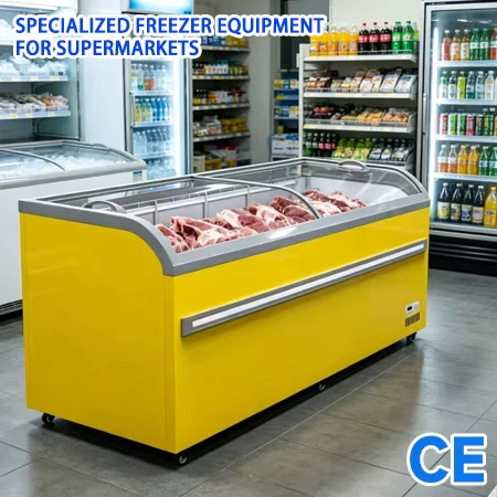 Commercial-Direct-Cooling-Glass-Sliding-Door-Ice-Cream-Horizontal-Freezer-Island-Freezer-for-Shop