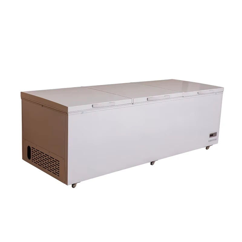 Commercial Shop Used Three Hinged Doors Direct Cooling Chest Freezer