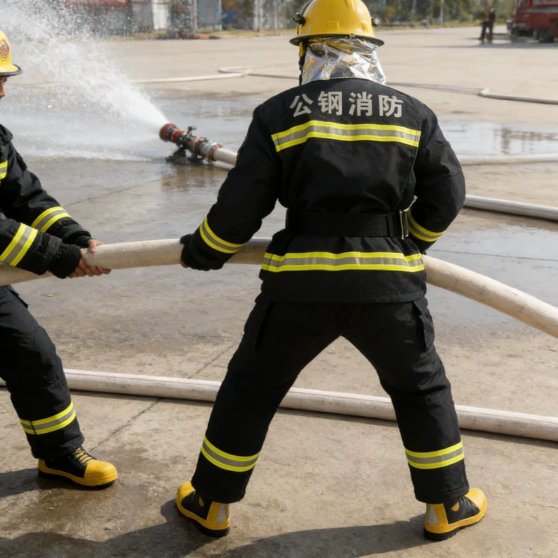 Comprehensive Firefighter Safety Kit Complete Protection for Firefighting Operations Fireman Suit