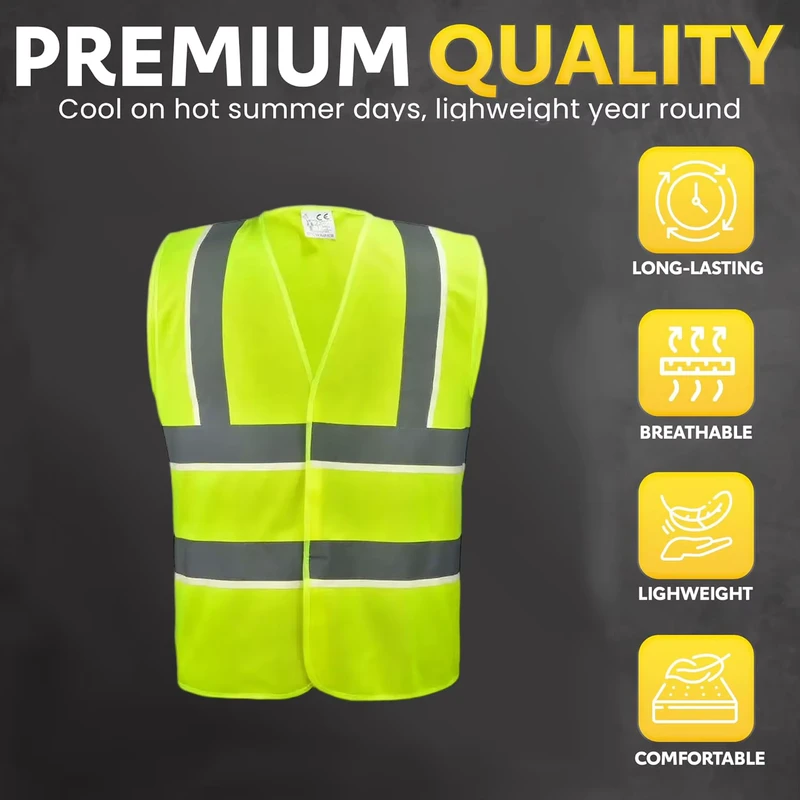 Construction High Visibility Fluorescent Breathable Reflective Mesh Vest