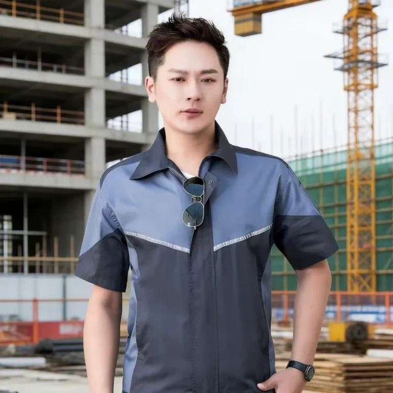 Construction-Mining-Industrial-Worker-Uniform-Workwear-Custom-Logo-Reflective-Safety-Clothes-Work-Shirts