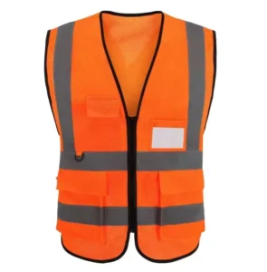 Construction Motorcycle Cycling Hi Vis Safety Waistcoat Reflective Work Security Traffic Fabric Vest