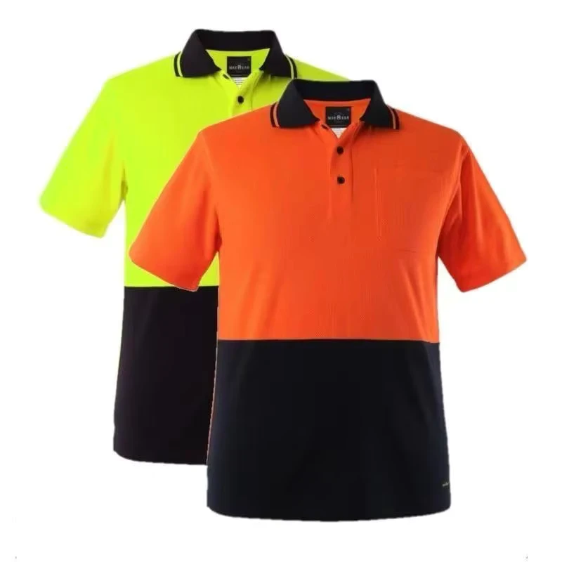 Construction Site Reflective Outdoor Safety Shirts Short Sleeve Highlight Reflective Strip Shirts Reflective T Shirt