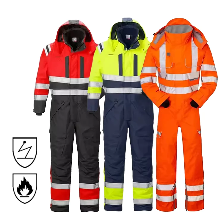 Construction Suit Uniform Men Fire Protection Clothing Flame Resistant FR High Visibility Hi Vis Fire Proof Coverall