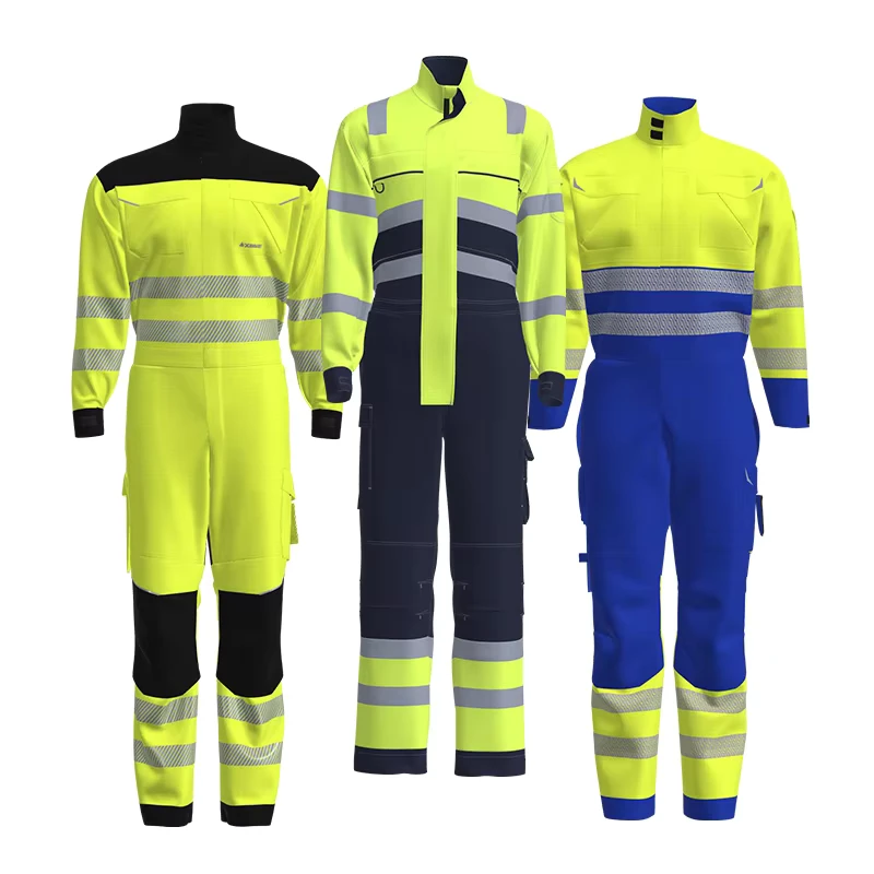 Construction Worker Uniform Workwear Industrial Work Coverall Working Hi Vis Coverall Uniform for Engineer