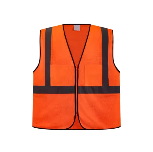 Construction Worker Vest High Visibility Safety Reflective Clothing with Pocket for Security Work Wear