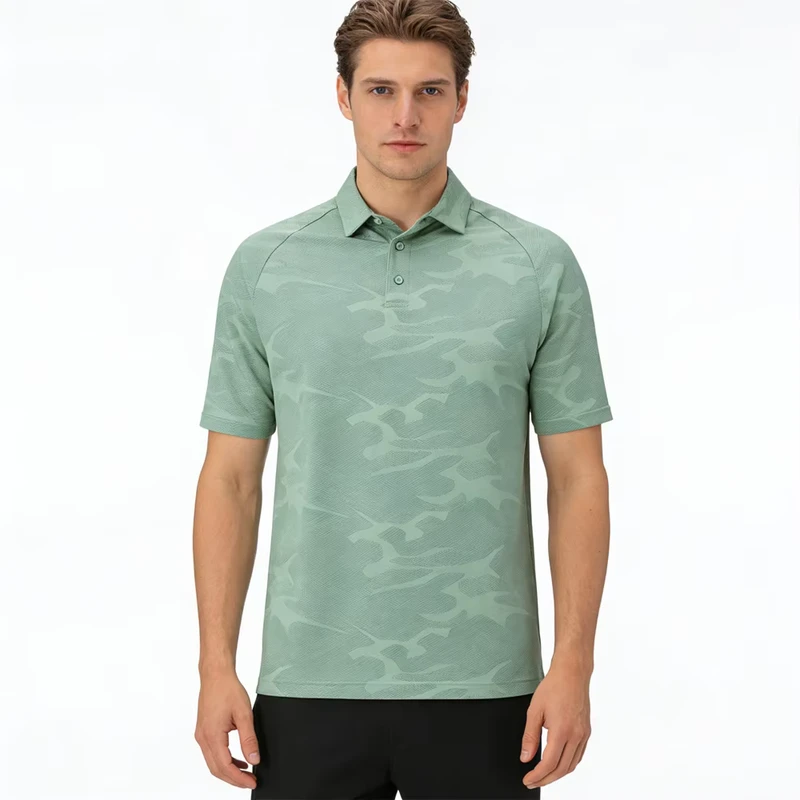 Contrasting-Color Breathable Quick-Dry Formal Polo Shirt for Men