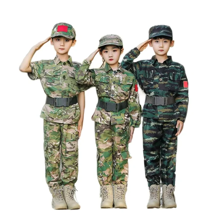 Cool-Children-Green-Costume-Camouflage-Suit-Career-Cosplay-Costume-Kids-Adult-Camouflage-Uniform