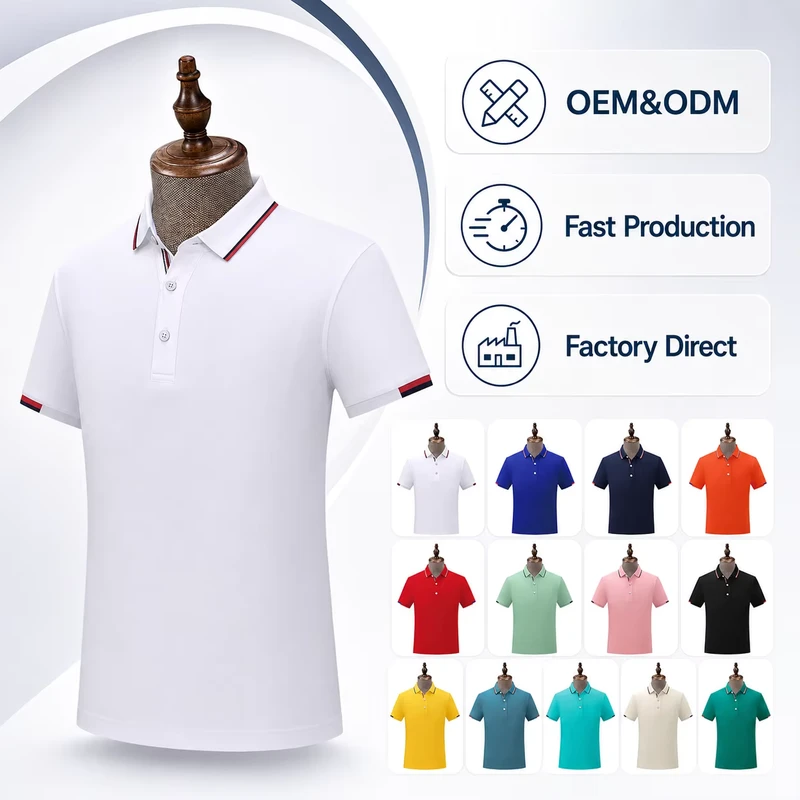 Cool Touch Men's Polo Shirts Custom Printing Logo Cost Effective Team Workplace Activities Golf Versatile Shirts for Men
