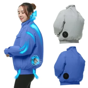 Cooling Air Conditioning Clothing Fan Cooling Clothing Men Heat Resistant Work Freezer Wear Clothes Cooler Jacket With 2 Fan