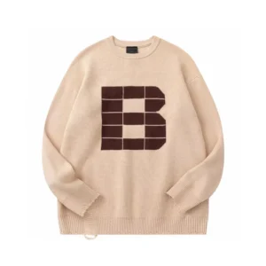 Correct Edition BAL Style Casual Knitted Long Sleeve Pullover Vintage Sweater for Women Unisex