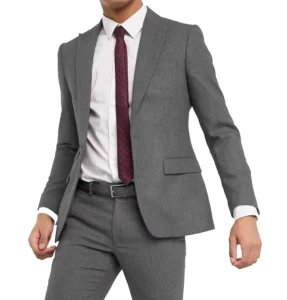 Costume Fall Men’s Business Suits 2 Pcs Slim Fit Herringbone Tuxedos Jacket for Party Wedding Prom Blazers