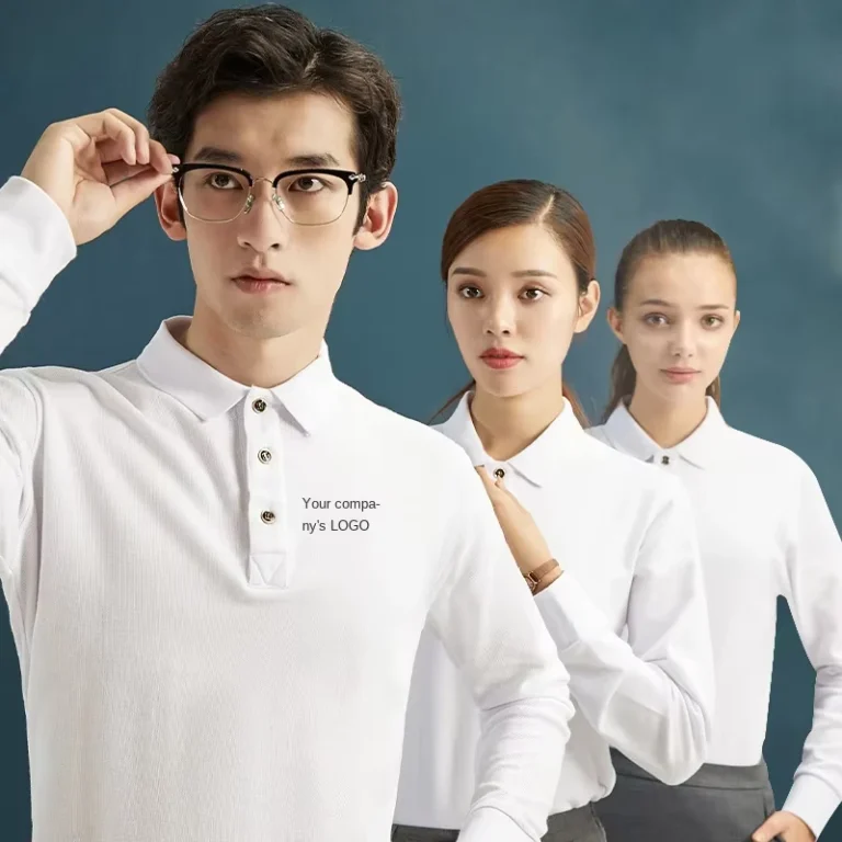Cotton-Blend-Woven-Shirt-Custom-Printed-Logo-Heat-Transfer-Printing-3D-Long-Sleeve-Mens-Autumn-Corporate-Group-Culture-Work