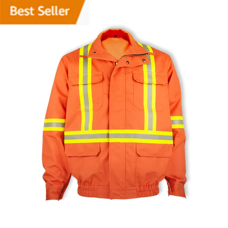 Cotton Flame-Resistant Welding Mechanic Work Jacket Mining Safety Clothing