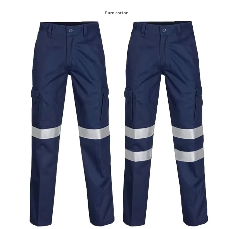 Cotton High Visibility Wear Resistant Work Reflective Pants