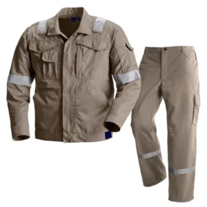 Cotton Khaki Welding Mining Oil and Gas Two-Piece Winter FR Safety Workwear